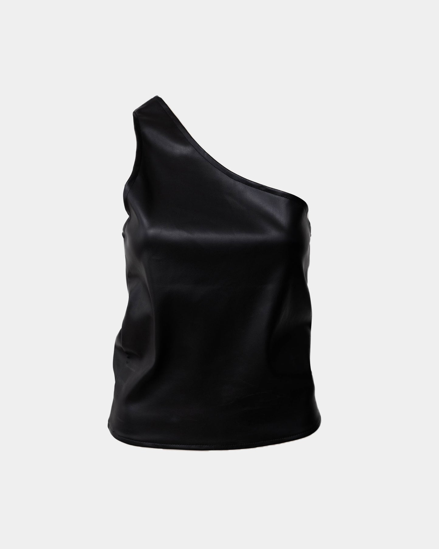 Leather One Arm Tank Top
