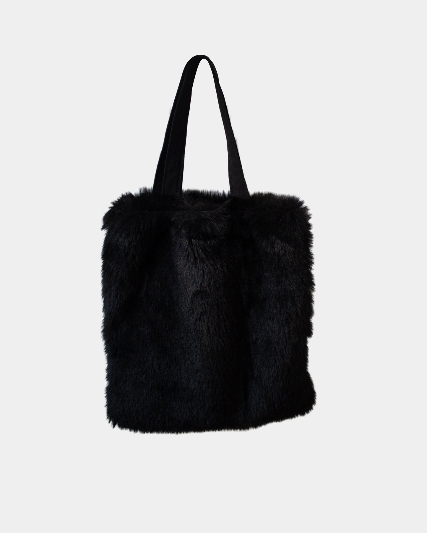 Fur Tote Bag Black